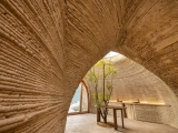 Ngôi nhà được in 3D từ đất sét.