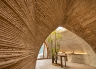 Ngôi nhà được in 3D từ đất sét.
