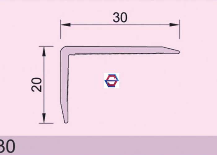 Nẹp  nhôm L30x20