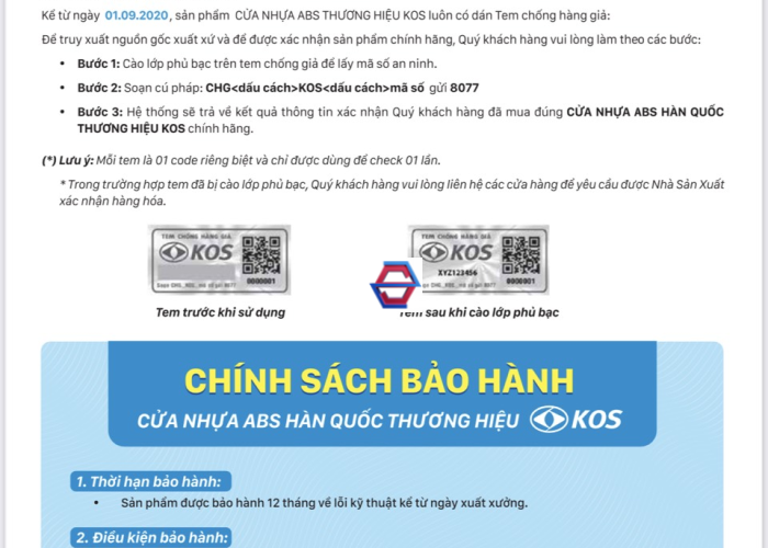 Cửa nhựa ABS KOS-201